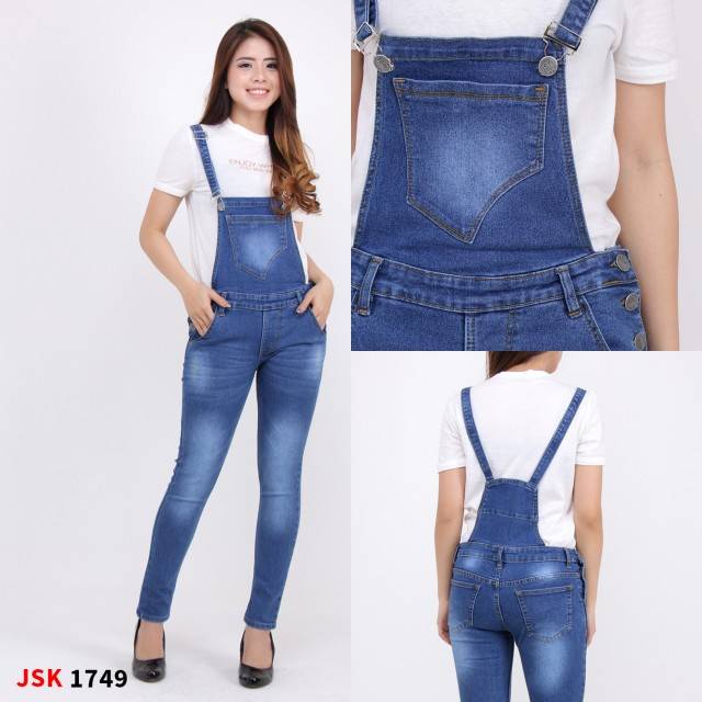 Bisa COD (27-34) JSK overall jeans  jumbo bigsize