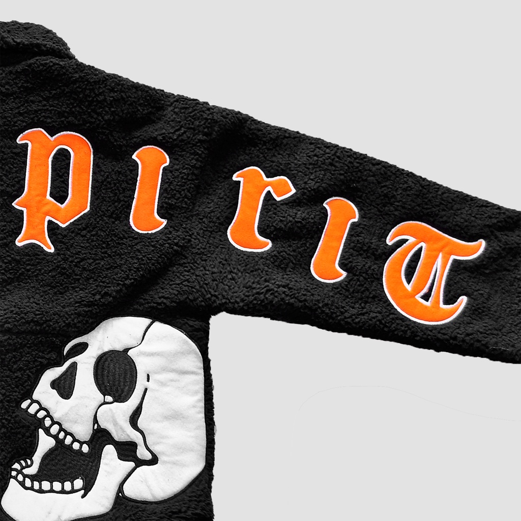 EVILSPIRIT SHERPA JACKET - SKULLHEAD BLACK UNISEX