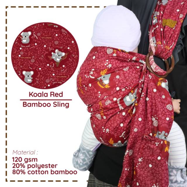 B1203 Cuddle Me Gendongan Bayi Ring Sling Bamboo Sling Ringsling Cuddleme Murah M Shape Jarik-5