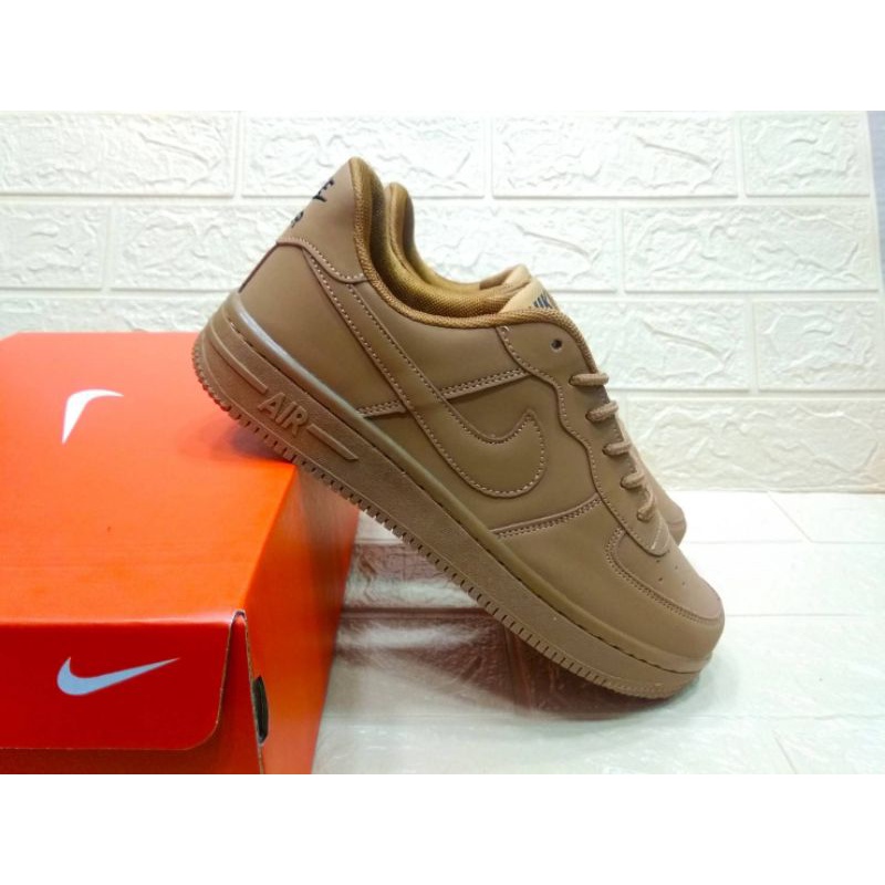 Sepatu Nike Air Force 1 Brown Size 39-44 Premium Quality
