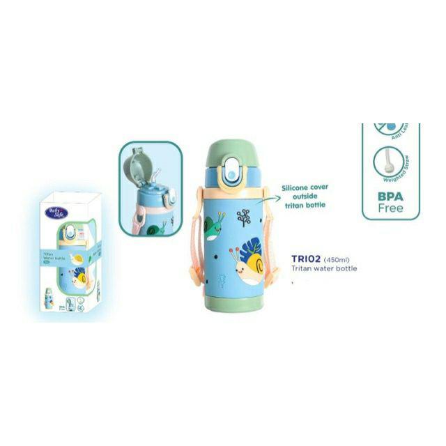 Baby Safe Tritan Water Bottle 450ml Tri02 Botol Minum Anak Tali Dan Vacum Flask Ss007