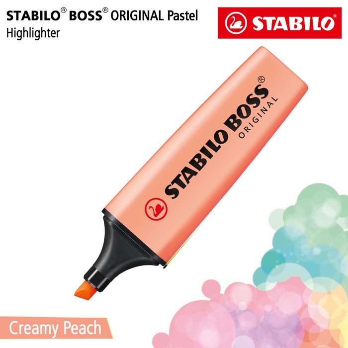 

Highlighter - Stabilo Pulpen - Stabilo Warna Warni Stabilo Boss Pastel Creamy Peach / Highlighter