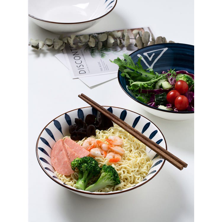 Mangkok Keramik Bakso/Soto Macam Motif Uk 18cm