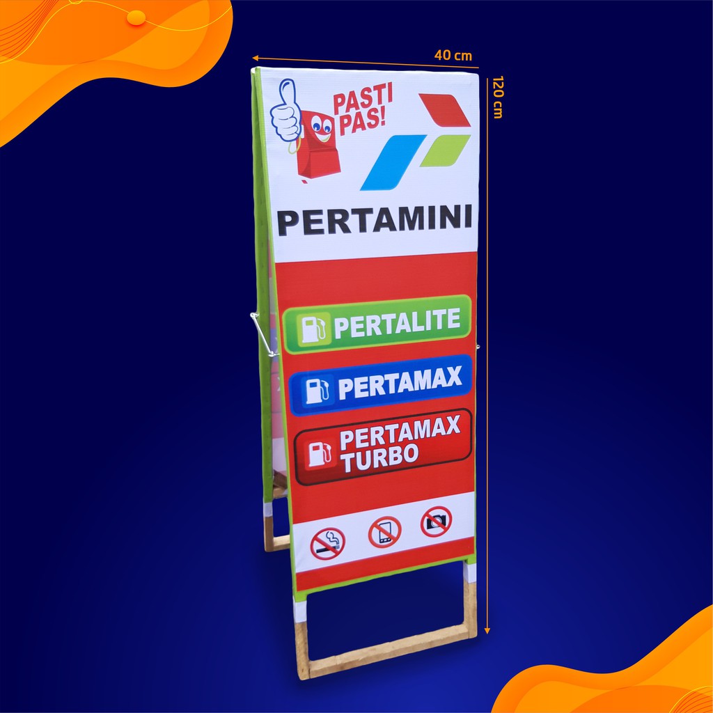 PERTAMINI POM MINI STAND BANNER SPANDUK