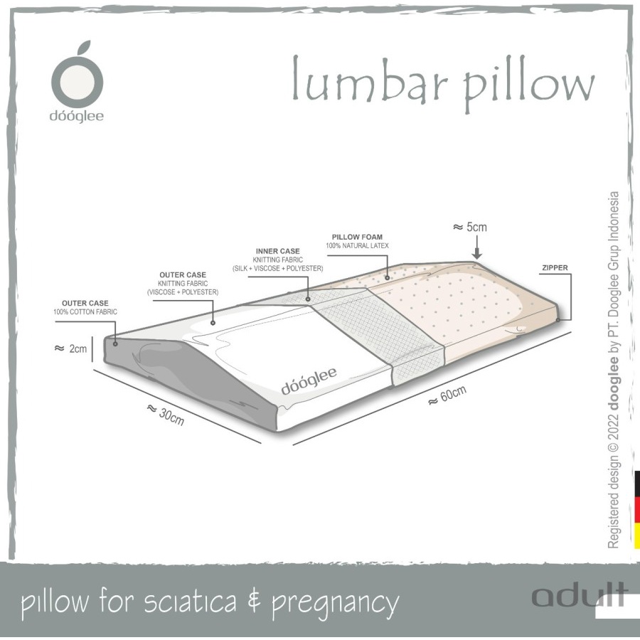 Dooglee Lumbar Pillow - Bantal Kesehatan