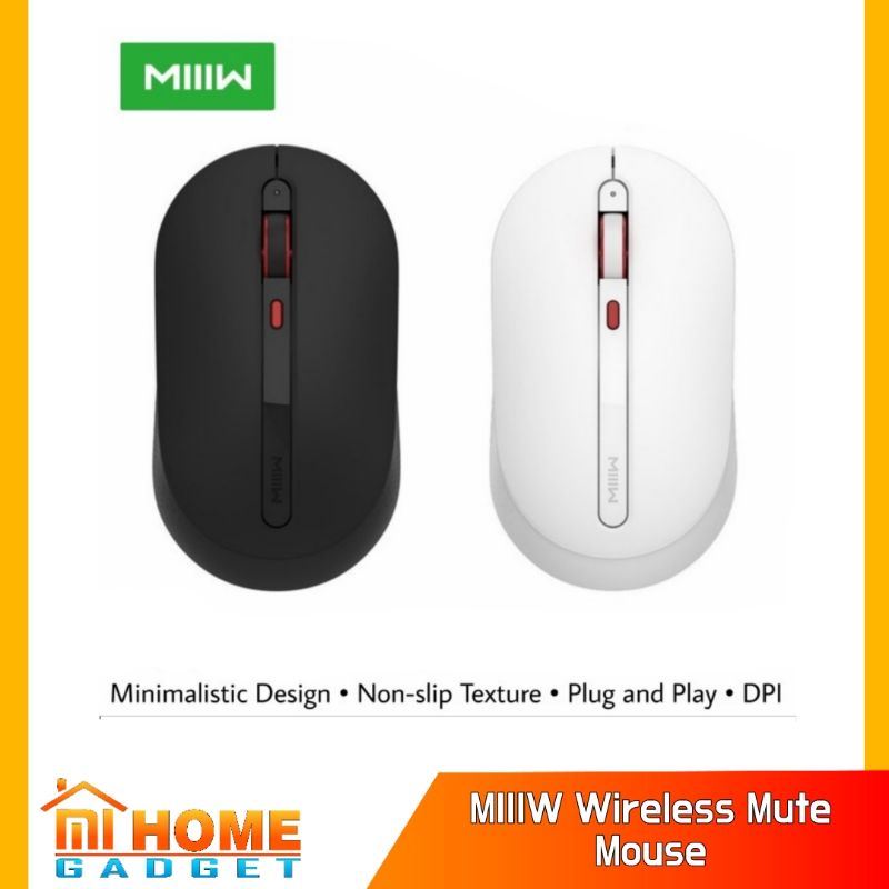 MIIIW WIRELESS MUTE MOUSE Plug and Play 1000 DPl