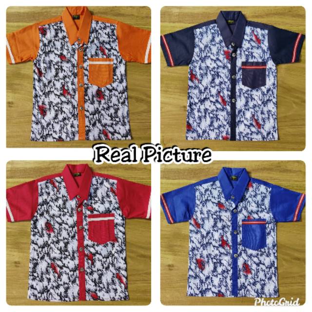 Hem Anak Polos Kombinasi Abstrak