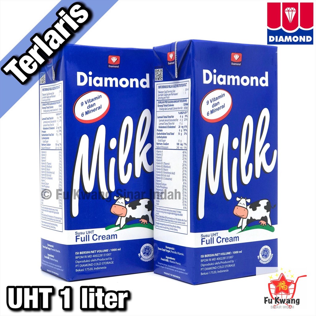 

Susu Diamond UHT Full Cream Plain 1 liter