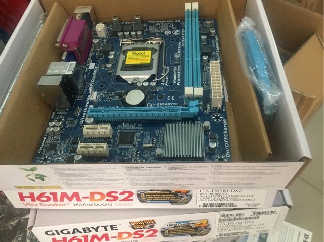 MB GIGABYTE GA-H61M-DS2 MOTHERBOARD H61 GIGABITE INTEL LGA SOCKET 1155 H61 GARANSI 1TAHUN