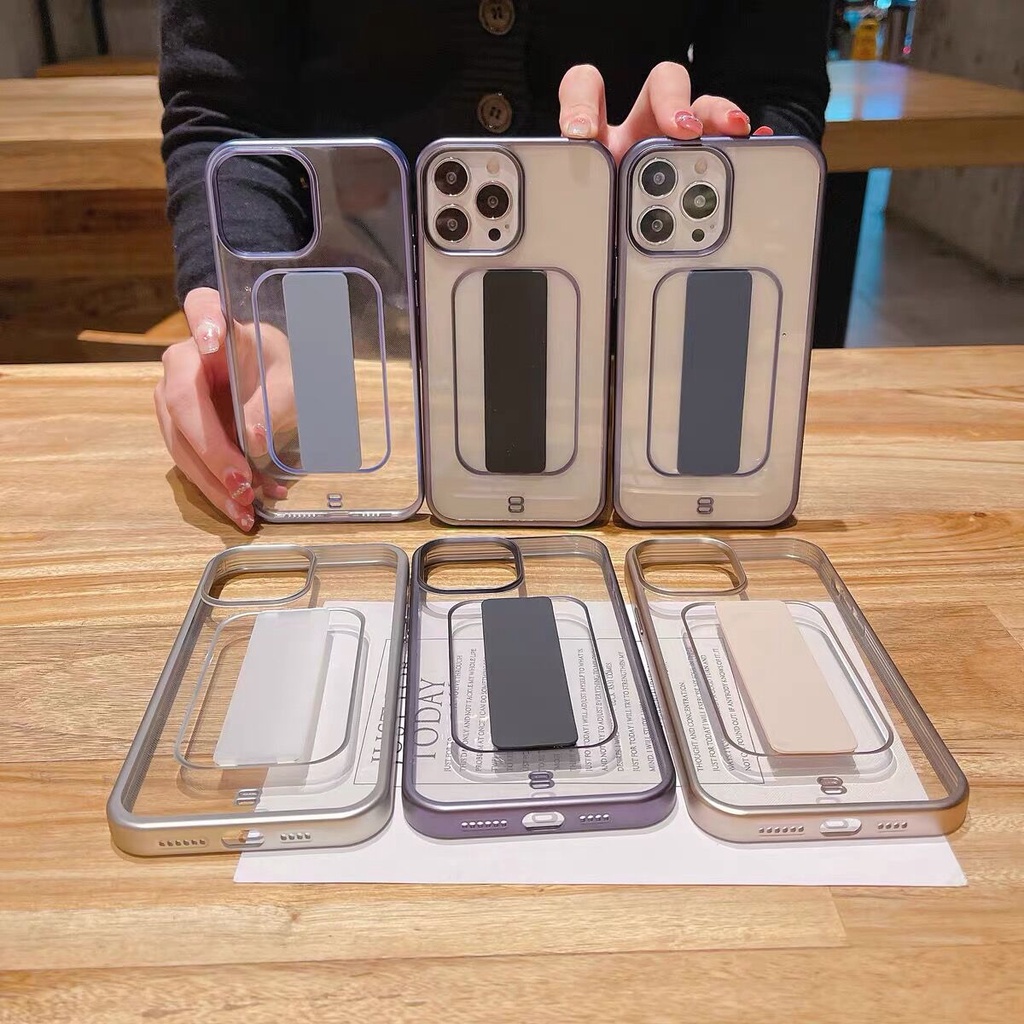 The New case for untuk iphone 13 12 11 Pro Max X XR X Max 7 8 Plus Tali Pergelangan Tangan Pelindung Casing Ponsel dengan Stand Anti-Drop Cover