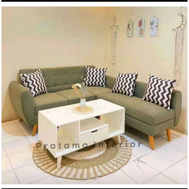 Sofa L Putus Retro / Sofa L Putus Minimalis / Pratama Interior