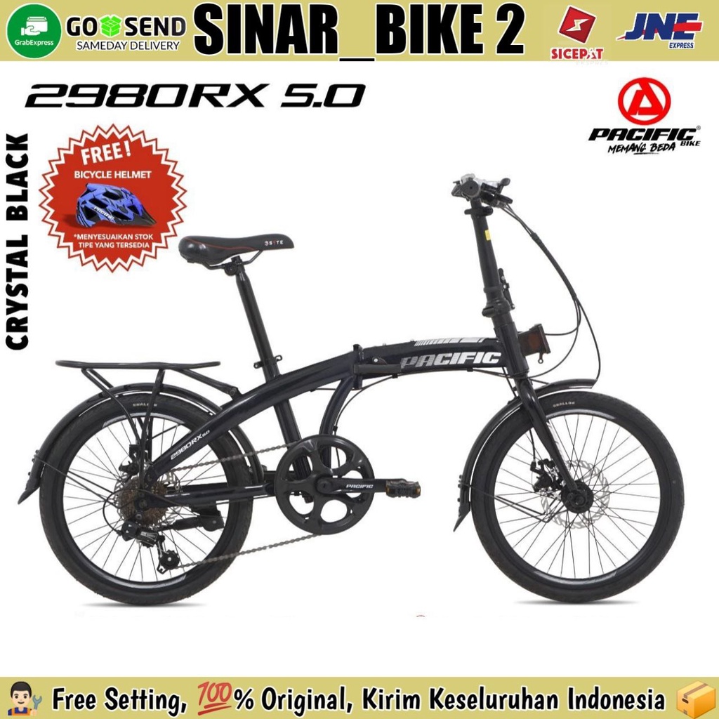 Sepeda Lipat PACIFIC 2980 RX 5.0 Boncengan Ukuran 20 Inch 7 Speed