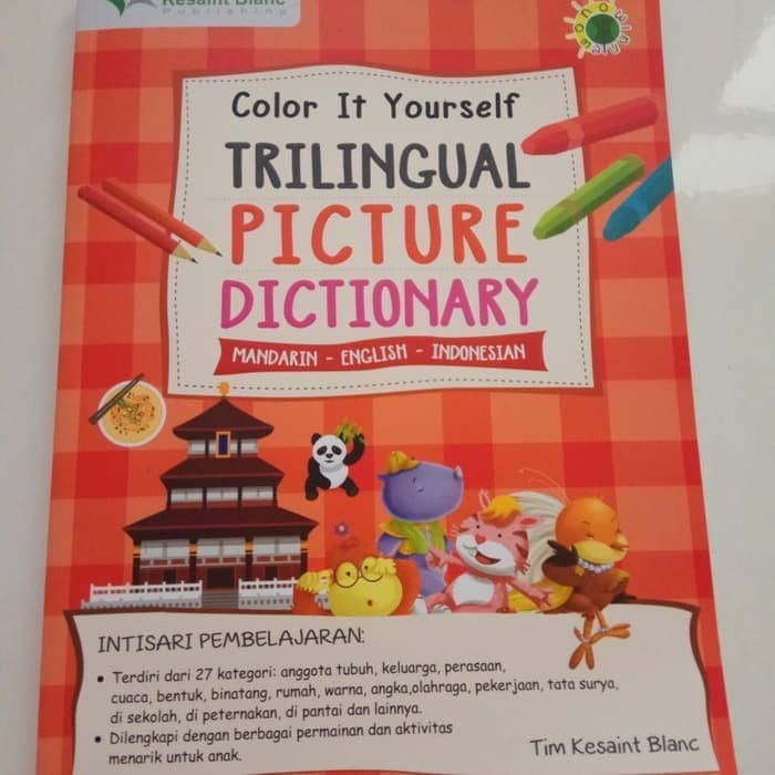 Picture Dictionary Trilingual ( kamus bergambar Mandarin English Indo)