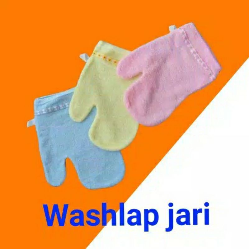 1 / 6 Pcs Waslap Jari Boboko Bahan Handuk 2 Lapis