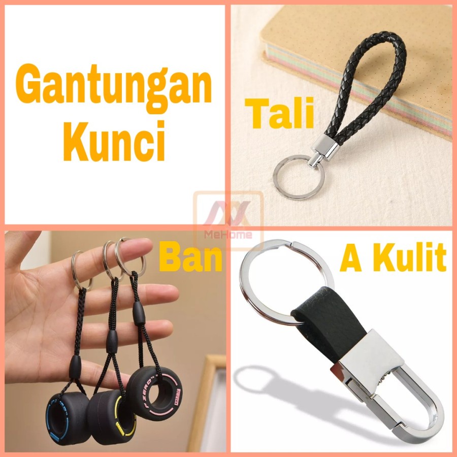 NA-Gantungan Kunci Motor / Mobil model Roda Ban / Kulit / Tali Kepang