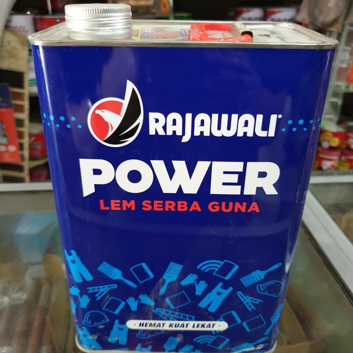 Lem kuning Rajawali Power 2,5kg. Lem kayu,kertas,karet,plastik. Murah.