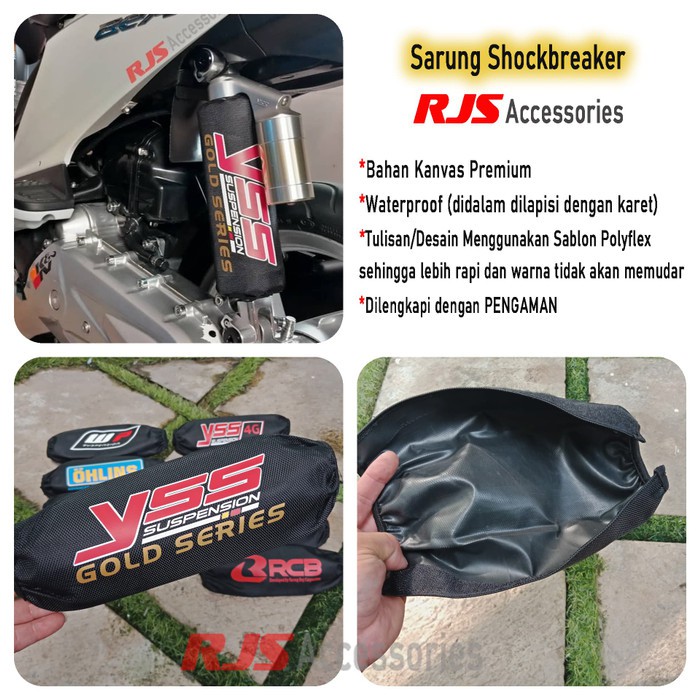 SEPASANG Kanan Kiri Sarung Shockbreaker Nmax XMax RX King Supra X Shogun Vega R Blade Nouvo Ohlins KTC RCB Showa YSS Waterproof