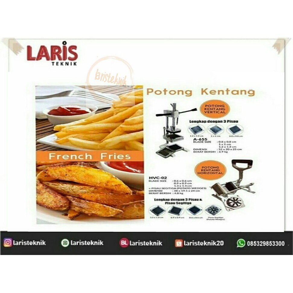 PEMOTONG KENTANG ALAT PEMOTONG KENTANG ALA MCD MESIN POTONG KENTANG WEDGES POTATO STICK