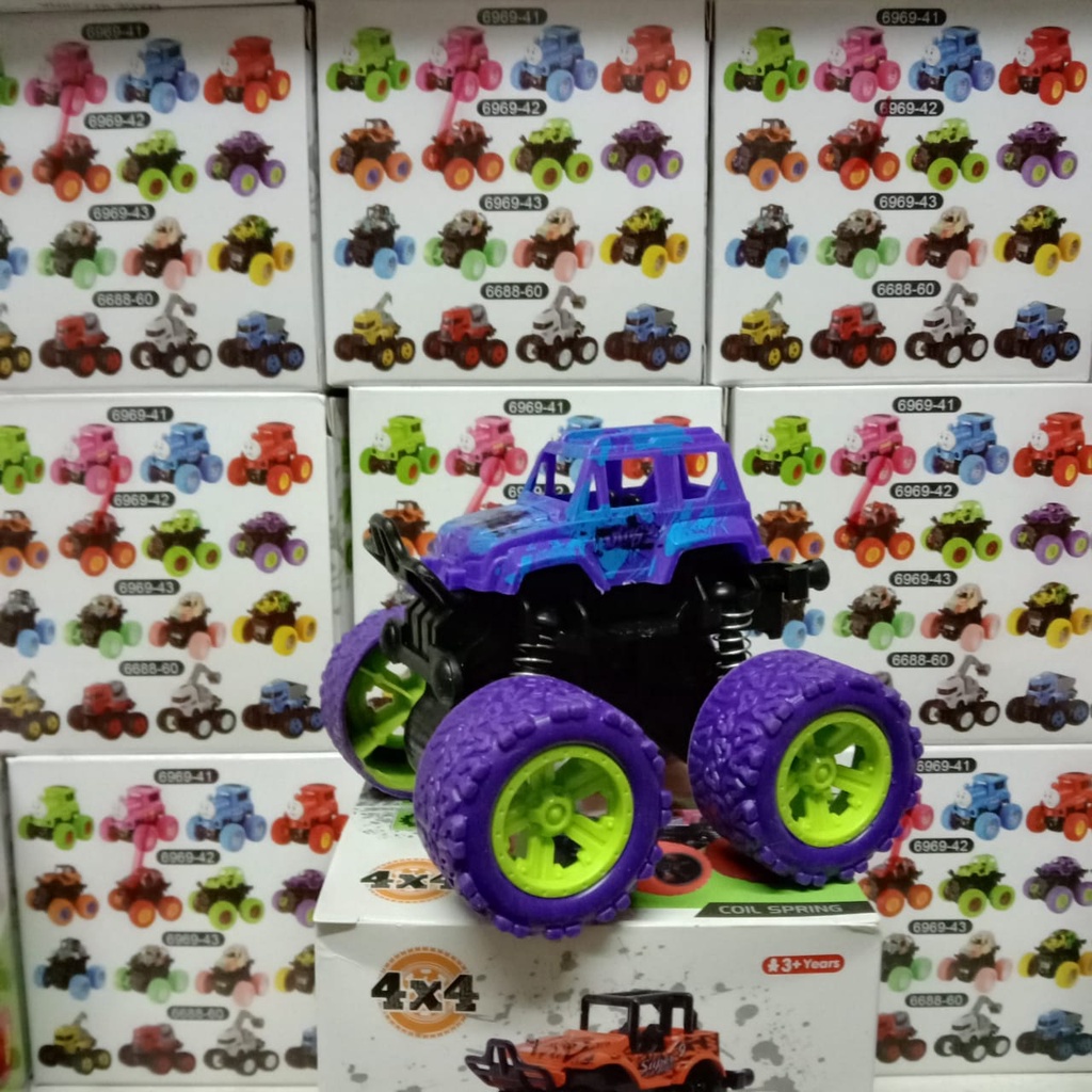 Monster Zap Mainan Mobil Jip Zap Off Road 4 Drive Inertial Bigfoot JEEP TOYS 360 derajat-MOBIL UNGU
