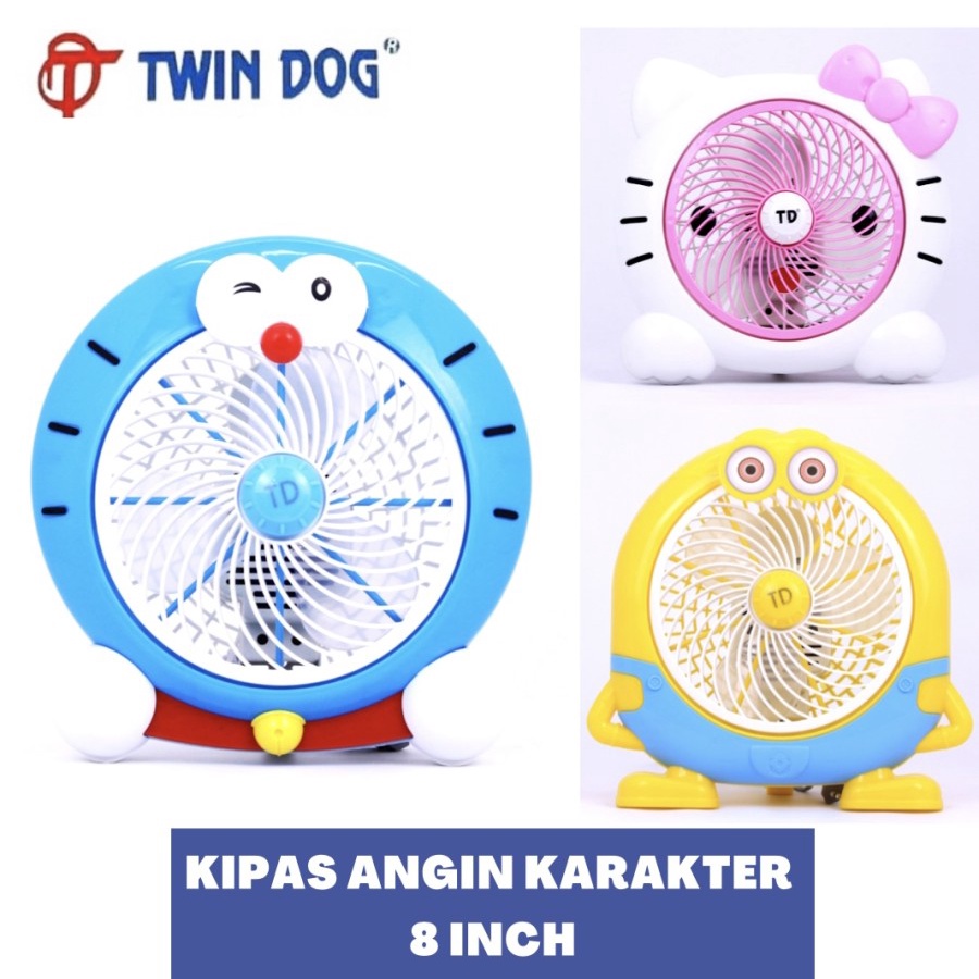 BELLA - KIPAS ANGIN KARAKTER DORAEMON HELLO KITTY TD LUCU PORTABLE FAN DESK