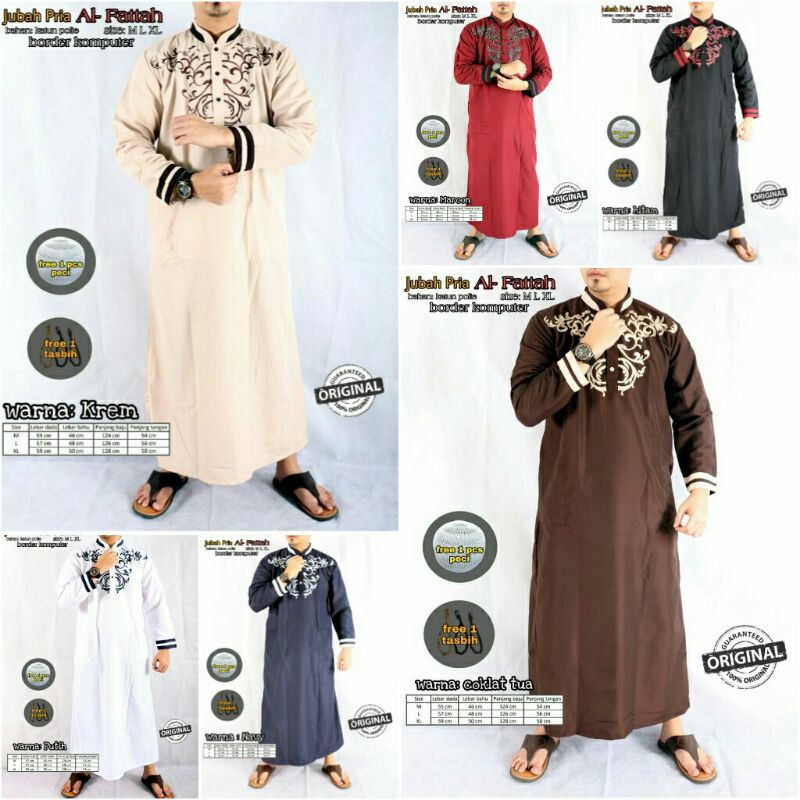 Jubah Dewasa / Jubah Al-Fattah / Gamis Pria Murah/Gamis kekinian/baju termurah/baju lebaran murah/ba