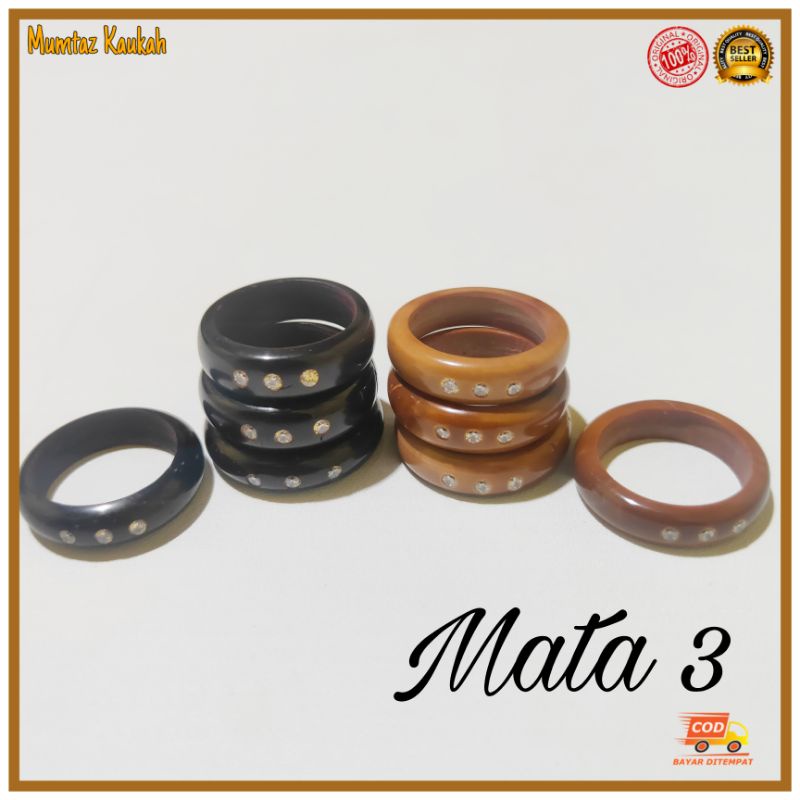 Cincin kaukah mata 3 Tiga / cincin kaokah / cincin kokka / cincin kaoka / cincin kauka / cincin koka