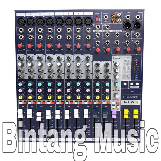 mixer audio 8 channel soundcraft efx 8 lexicon baru mixer soundcraft efx8