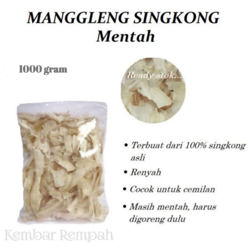 

Manggleng singkong Keripik singkong Krecek singkong mentah 1 kilogram