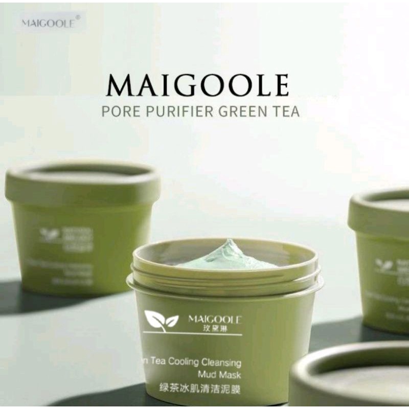 MASK Green Tea Komedo/mask mud clay Maigoole/maycreate/median 120gram