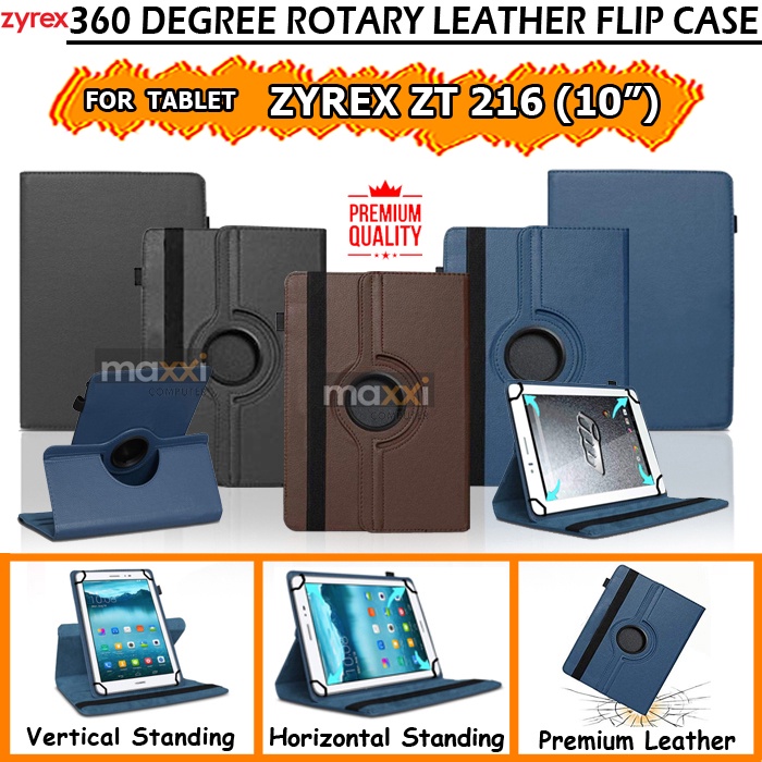 Zyrex ZT-216 ZT216 ZT 216 Super Tab Tablet 10 Inch Leather Bookcover Flip Case Casing Book Cover Sar