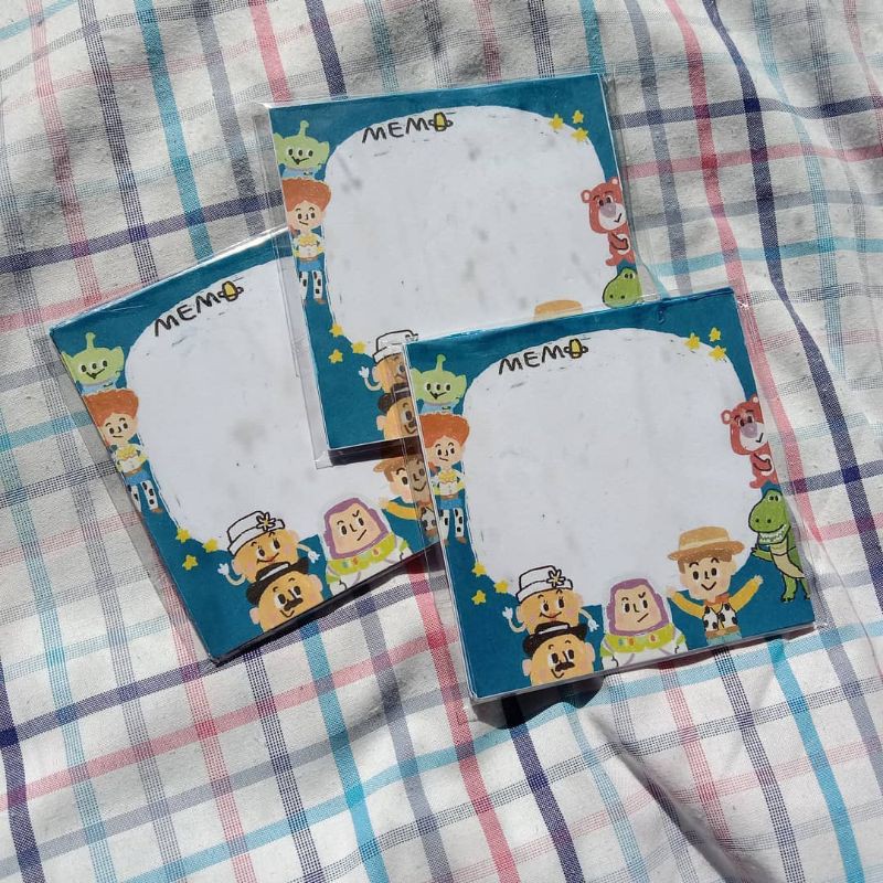 

toy story memo sheets