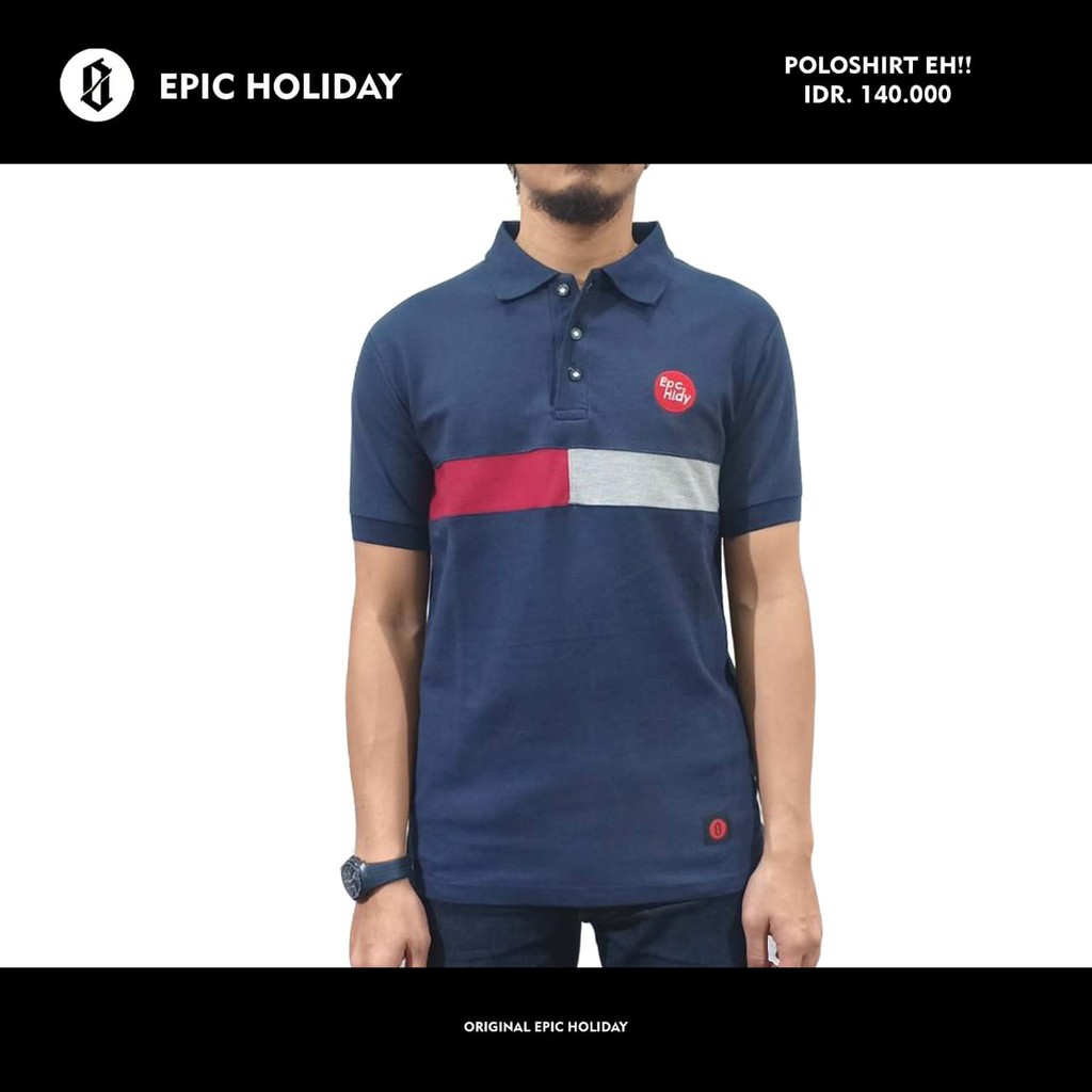 KAOS PRIA LACOSTE LENGAN PENDEK KEREN KAOS POLO KAOS KERAH KAOS DISTRO EPIC HOLIDAY ORIGINAL