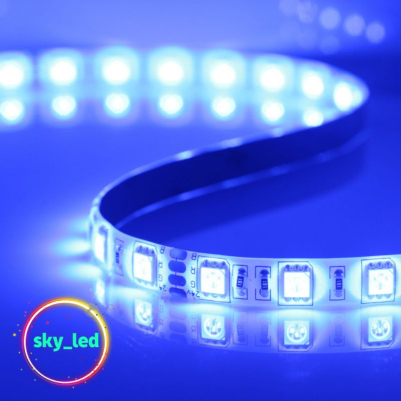 Lampu LED Strip 5050 5m 12v Mata Besar SMD  IP44 Warna 12V 5m