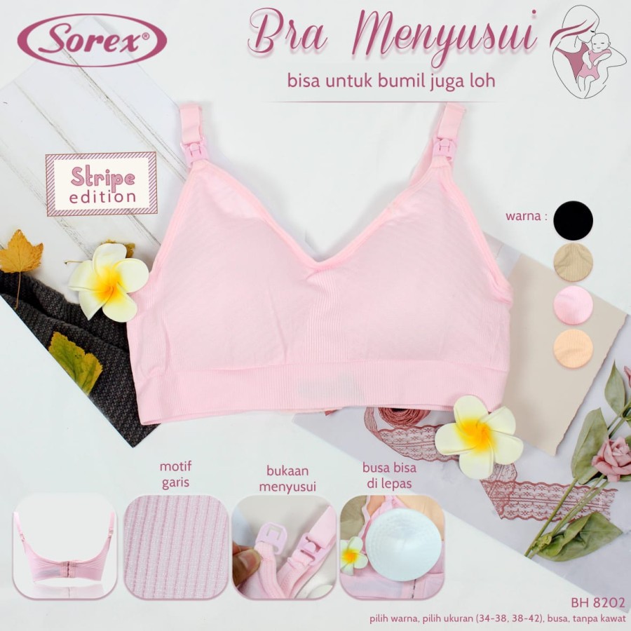 Sorex Bra Menyusui Premium Tanpa Kawat Ada Busa 8202