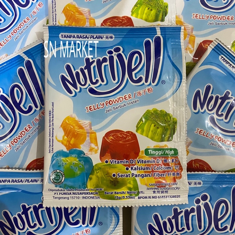 

Nutrijell Plain 15gr Eceran