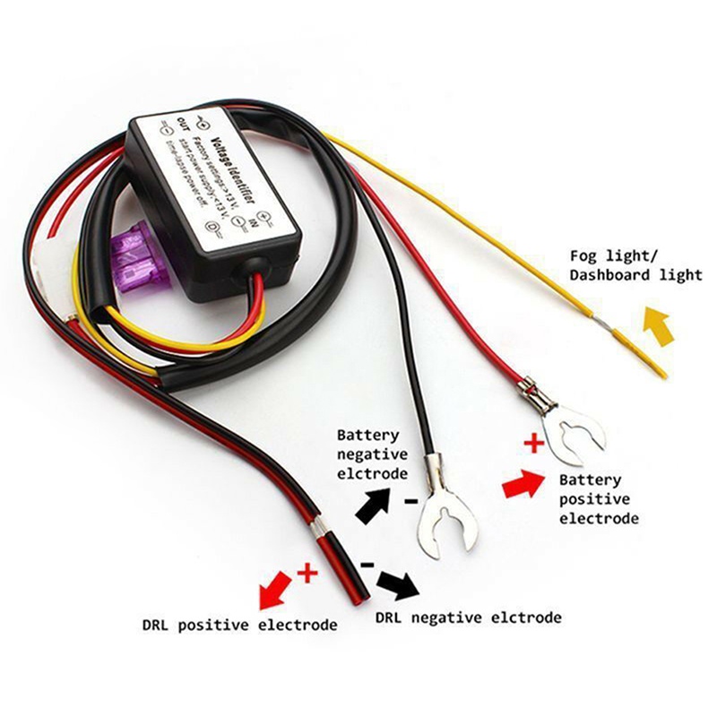 {LUCKID}Car LED Daytime Running Light Automatic ON/OFF Controller Module DRL Relay Kits