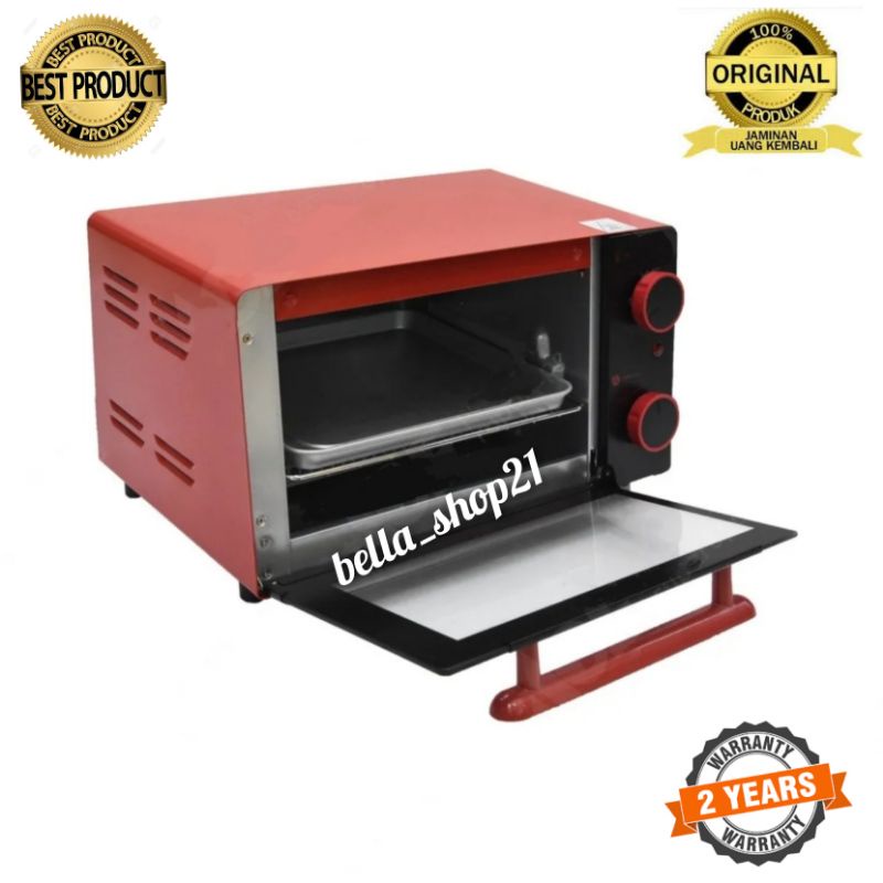 klaz oven toaster 9 liter 1200 watt merah A2942