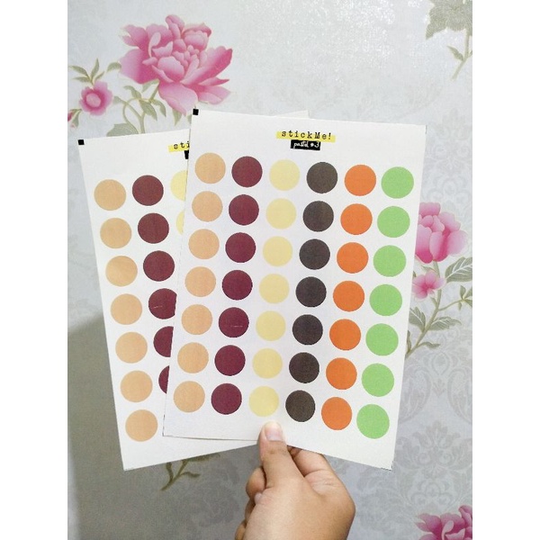 

STIKER BENTUK POLKADOT DIY JURNALING WARNA PASTEL #3 AESTHETIC READY STOK