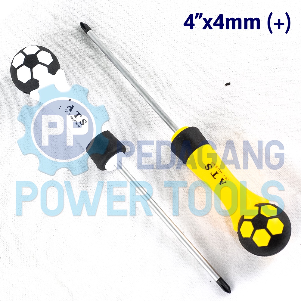 ATS OBENG BOLA 4 INCH PLUS GAGANG PLASTIK KEMBANG RADIO SCREWDRIVER