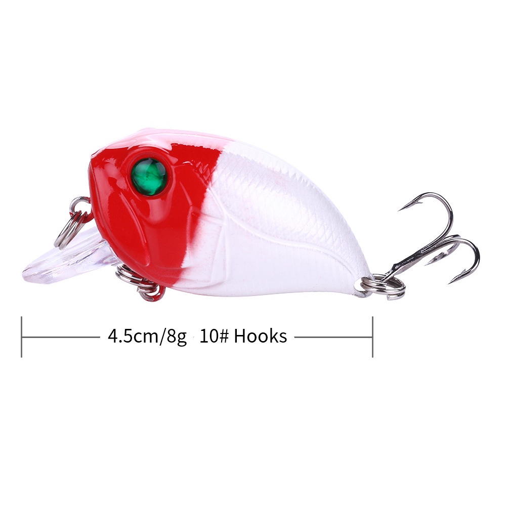 HENGJIA 5PCS Umpan Pancing 4.5CM 8G crankbait fishing lure hard Bait tackle artificial lures swimbait fish wobbler