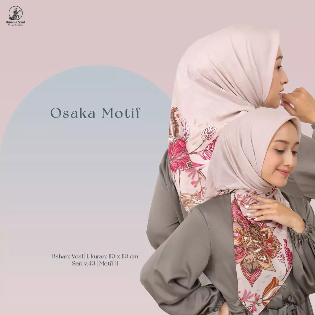 Hijab Segiempat Umama Osaka Motif Scarf ( Vol 1 )