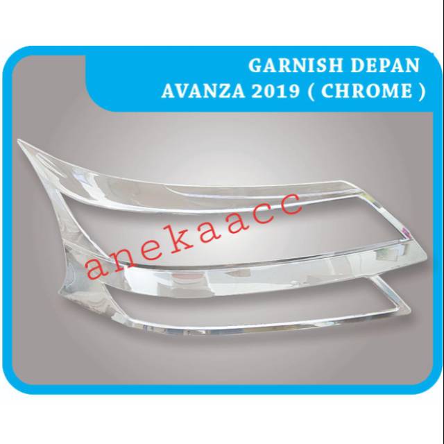 PAKET GARNISH DEPAN BELAKANG AVANZA 2019 2020 2021CHROME
