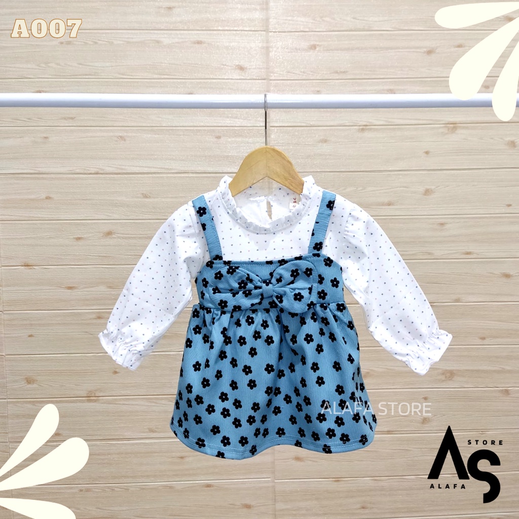 Dress Anak perempuan Import Premium Motif Bunga A007