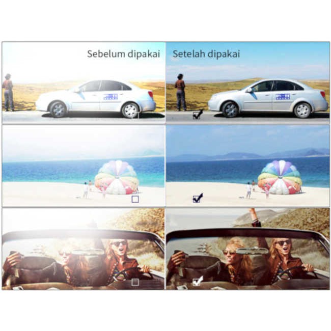 Kacamata Hitam Sunglass Elegan Anti Silau Polarisasi HD Bisa COD Kaca Mata Wanita Anti UV