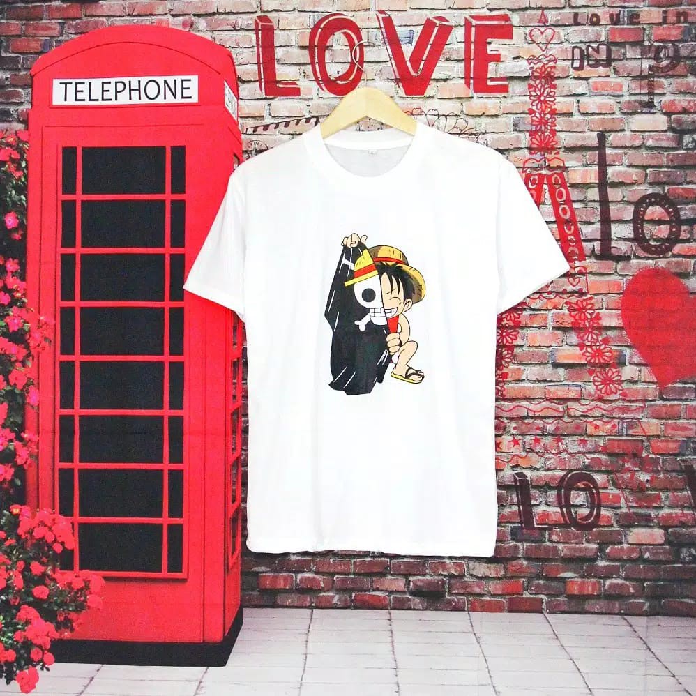 Promo Kaos One piece luffy dan bendera