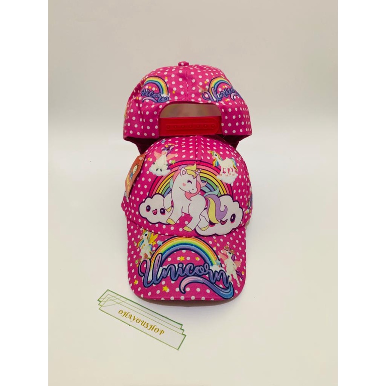 Topi kuda poni anak perempuan full print