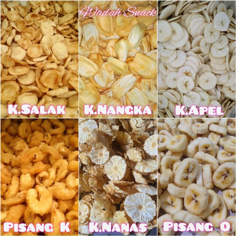 

Kripik ( Nangka, Apel, Salak, Nanas, Pisang Rambak, Pisang Oven)