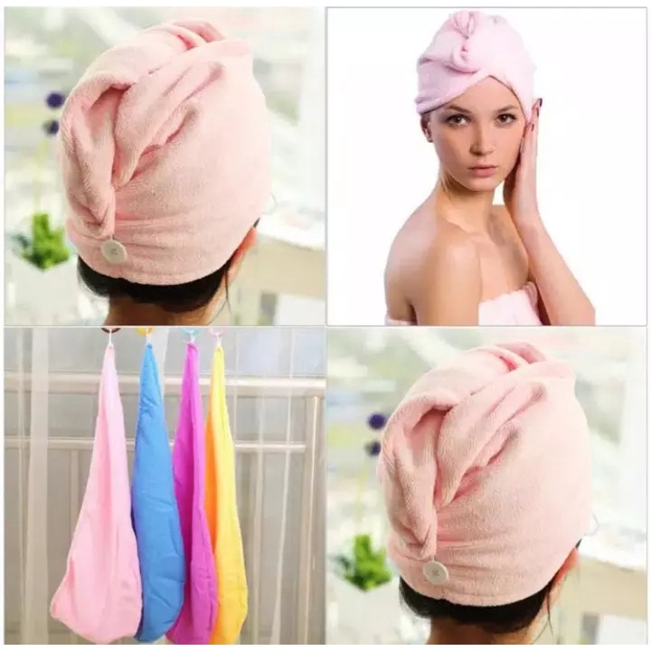 HANDUK KERAMAS POLOS / CREAMBATH/ MAGIC TOWEL CAP/ HANDUK KEPALA