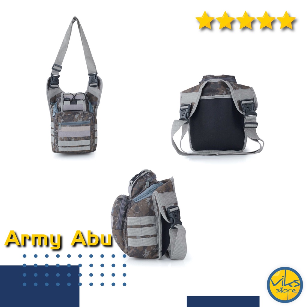 Tas Selempang Army Pria Cowok Sling Bag Bahu Casual Multifungsi Size Besar Lokal Premium