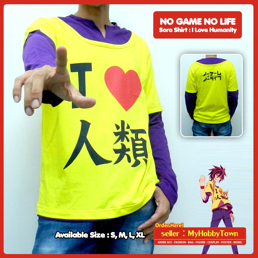 Kaos Cosplay Sora - No Game No Life